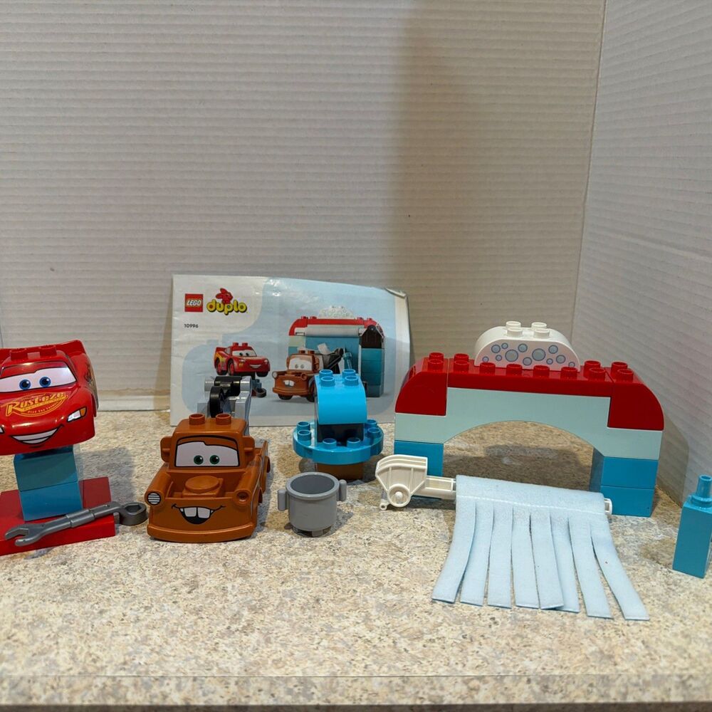 LEGO Duplo 10996 Lightning McQueen & Mater Car Wash Fun Incomplete Disney Cars